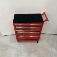 Chariot à outils à 5 tiroirs sur roulettes, armoire à outils roulante verrouillable en acier pour garage, atelier, mécanicien à domicile, 3 tiroirs peu profonds, 2 tiroirs profonds