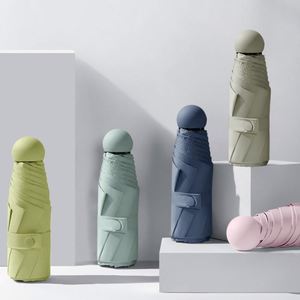 Parapluies de poche portables miniatures en gros, parapluies compacts manuels personnalisés avec protection UV pour femme, avec logo personnalisé - Product Image 1