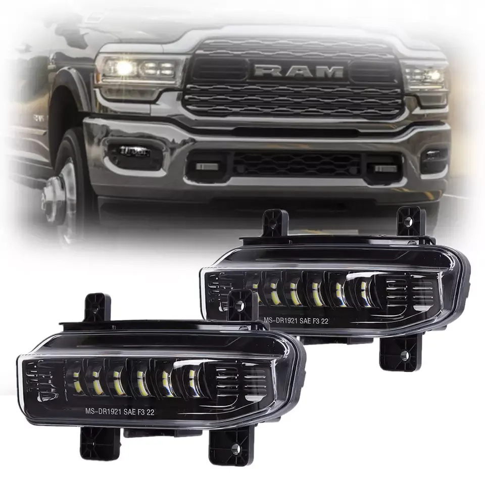 MorSun DOT Front Bumper led Fog Light for 2019-2022 Dodge Ram 1500 2500 3500 car accessories [Do not included Bezels or Covers]