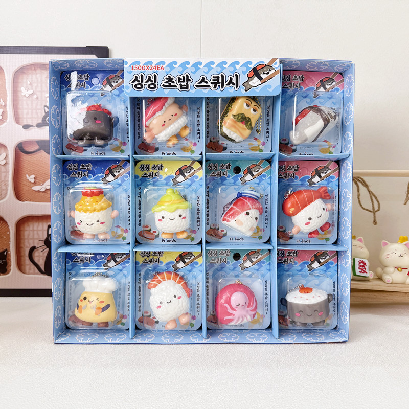 ของเล่นบีบซูชิ (24 ชิ้นต่อกล่อง)