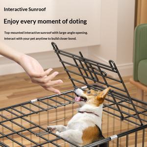 Evcil Köpekler İçin Ev Tipi Kafes Çift Kapılı Katlanabilir <span class=keywords><strong>Metal</strong></span> Köpek Kafesleri H0Qjw Katlanabilir <span class=keywords><strong>Metal</strong></span> Köpek Çiti - Product Image 6