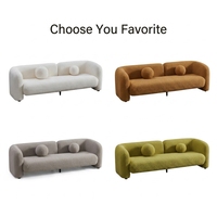Canapé de luxe en bouclette, ensemble design crème pour grands et petits appartements, idéal pour hôtels et salons, canapé sectionnel