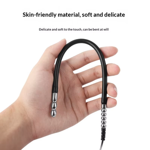 Volwassenenplezierproduct - siliconen urethrale masturbator met lange, dubbele elektrische schokfunctie - Product Image 3