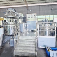 Homogénéisateur de levage hydraulique 100L crème de soin de la peau faisant la machine Mayonnaise dentifrice cosmétique homogénéisant mélangeur