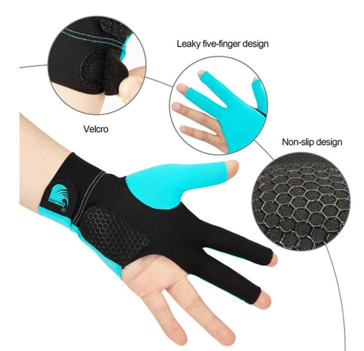 Новый дизайн, перчатки с тремя пальцами, гладкие прочные эластичные перчатки для настольного тенниса, бильярда