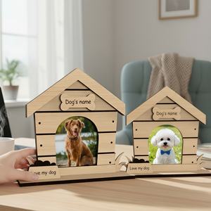 כלב בית צילום מסגרת עץ לחיות מחמד בית חמודים בית הנצחה גור מתנת משפחה משפחה לאוהבי קישוט - Product Image 1