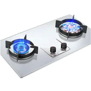 28 "แอลพีจี/โพรเพนก๊าซ Cooktop ในตัวสแตนเลส2เตาเตาแก๊ส Cooktop