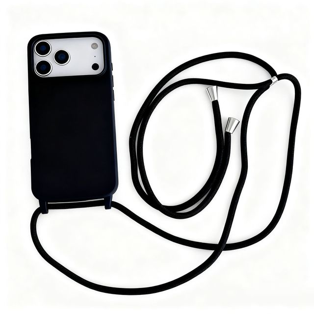 Crossbody Silicone Cover with Lanyard for iPhone 17 17 Pro Max Shockproof Shoulder Strap Fundas Para Celulares Phone Case