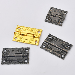 Charnières en alliage de zinc de style chinois, finition bronze antique, charnière de meuble à montage en surface, durable pour boîte en bois, emballage cadeau - Product Image 4