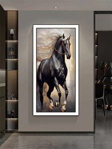 Grande Peinture sur Toile 3D de <span class=keywords><strong>Cheval</strong></span> de Luxe <span class=keywords><strong>et</strong></span> Affiches Murales, Impressions Décoratives pour Couloir <span class=keywords><strong>et</strong></span> Entrée, OEM ODM - Product Image 3