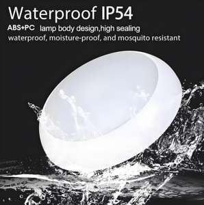 IP65 Sensing 30W LED Tri-preuve Plafonnier de secours Style nordique moderne 80 PC 12 Sports de plein air ABS Surface 85 AC Oyster - Product Image 3