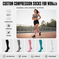 Chaussettes de compression pour la course à pied, le marathon et la récupération, vente en gros, logo personnalisé, OEM, ODM