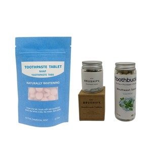 Comprimés de dentifrice naturels à base de plantes, sans fluor, saveur personnalisée, <span class=keywords><strong>anti</strong></span>-caries, blanchissant - Product Image 4