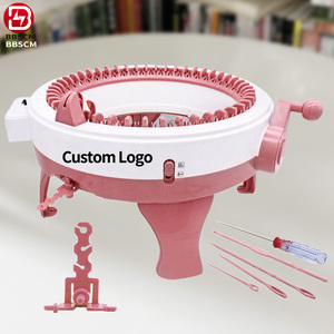 Nouvelle conception de métier à tisser cylindrique pour l'interaction parent-enfant, grand métier à tisser à 48 aiguilles pour enfants, pratique pour la maison, machine à tricoter en plastique, fil - Product Image 1
