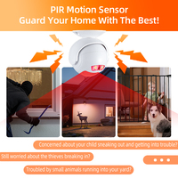 Alarme de porte sans fil avec détection de mouvement PIR, 4 niveaux de volume, détection précise, alerte antivol pour la surveillance des propriétés