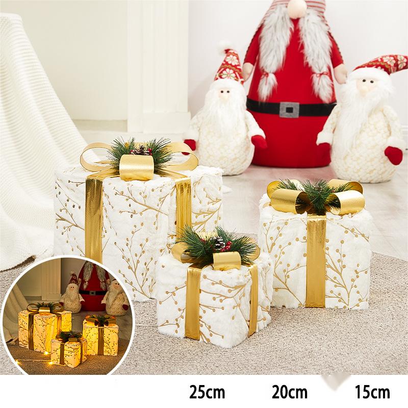 Coffret cadeau lumineux style blanc