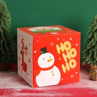 Boîtes en papier pliables pour Noël, nouveau style, emballage cadeau pour bonbons et décorations de fête