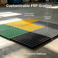 Plateforme flottante en PRV avec grille de plancher en fibre de verre, passerelle antidérapante pour quai et ponton, résistante à l'eau salée