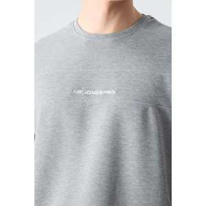 Conjunto Deportivo Básico para Hombre, Gris Melange, Negro, Algodón, Corte Holgado, Estilo Casual, Transpirable, Talla Adulto - Product Image 6