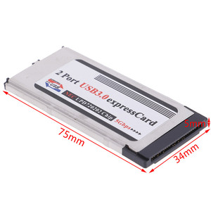 Adaptateur PCMCIA ExpressCard 34 mm double port USB 3.0 pour ordinateur portable – Fournisseur Souq - Product Image 3