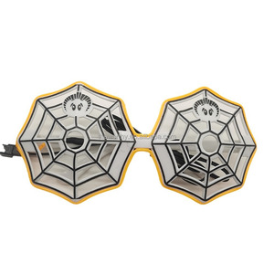 T-Worthy Logo personalizzato Wireless EL Light Glow LED Spider occhiali di Halloween festa di natale decorazioni e regali - Product Image 6