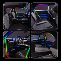 Lumière d'ambiance de voiture USB APP Télécommande Musique Rythme Multi Mode LED Éclairage intérieur pour voiture Porte Fenêtre Tableau de bord