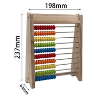 Ábaco de Madera Amarillo EMDA, Juguete Educativo de Matemáticas para la Escuela con Cuentas y Tabla de Cálculo para el Aprendizaje Infantil