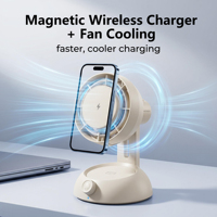 Support de Charge Portable 3-en-1 pour Téléphone et Montre, 25W, avec Ventilateur de Refroidissement et Chargement Magnétique Type-C, Nouveau Modèle en Gros OTP