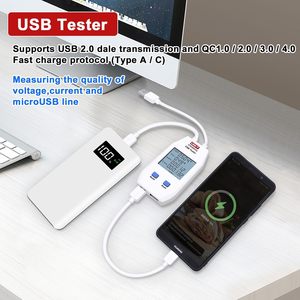 Testeur de source d'alimentation portable double TTLTES UNI-T UT658, USB Type C, écran LCD, numérique, pour câbles, tension, ampèremètre, 4-24V, voltmètre, ampèremètre - Product Image 2