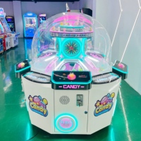 Máquina de Cápsulas con Premios para 4 Jugadores, Operada con Monedas, Juego de Arcade con Luz LED para Interiores