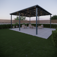 Auvent rétractable en aluminium résistant aux intempéries, facile à installer, panneau de toit en aluminium, cadre en aluminium pour terrasse