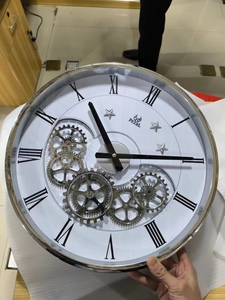 Engrenage Horloge Murale 2024 Haute Populaire Classique Lager Moving Gear Décor pour Salon Moderne intérieur et extérieur horloges - Product Image 5