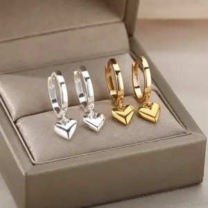 Anting-anting Stainless Steel wanita, anting-anting baja tahan karat bintang lima-sudut ular HATI serbaguna modis dan dipersonalisasi