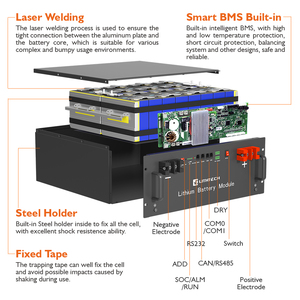 LITHTECH the Latest Solar Lithium Ion <strong>Battery</strong> <strong>48V</strong> 51.2V 5Kwh 10Kwh 15Kwh 200Ah <strong>Lifepo4</strong> <strong>Battery</strong> Support Parallel - Product Image 3