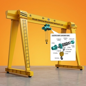 <span class=keywords><strong>Grue</strong></span> portique mobile certifiée CE de type boîte 5T 10T 20T pour le levage de marchandises en usine et en cour - Product Image 3