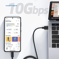 Câble USB3.0 10Gbps Type-C Câble USB a vers Type C 3.2 Gen2 Câble de transfert de données USB-C SSD Câble de disque dur 3A PD 60W Charge rapide