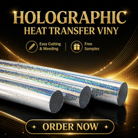 Vinilo Termotransferible Holográfico PU HTV al por Mayor en Rollo, Vinilo Personalizado OEM/ODM de Alta Temperatura para Camisetas, Bolsas, Gorras y Textiles