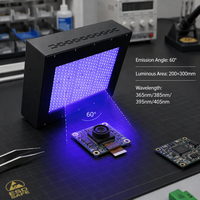 Kundenspezifisches UV-LED-Härtungssystem 1000W 200x300mm Touchscreen Luftgekühlt 365nm 385nm 395nm 405nm UV-Lampe Anpassbarer Härtungsbereich
