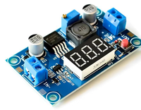 LM2596S Regulator tegangan modul daya DC-DC Buck dapat disesuaikan dengan tampilan Voltmeter Digital kategori produk ICs