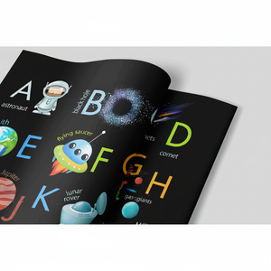 Printed Canvas Artwork: Alphabet <b>Space</b> Poster for Nursery <b>Decor</b>,ROLLED POSTER - Product Image 2