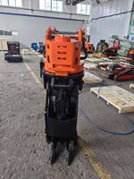 SLN Grappin hydraulique rotatif à 360 degrés pour excavatrice, attache robuste pour l'exploitation forestière, le recyclage des déchets, 17-25 tonnes