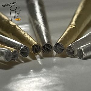 High end single pack 24K <b>gold</b> smoking roll paper with slow burning <b>belt</b> M filter cone roll paper - Product Image 3