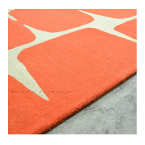 ขนสัตว์สีแดงตกแต่ง100% แบบทันสมัยขนาด5x8เหมาะสำหรับบ้านห้องนอนห้องนั่งเล่นสำนักงาน - Product Image 5