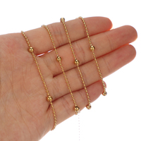 Chaîne à billes en acier inoxydable de 1,5 mm avec clip de 4 mm pour la fabrication de bracelets et colliers DIY