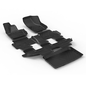 Alfombrillas de Coche 3D TPE Antideslizantes de Alta Calidad, Juego Completo, Forro de Maletero para VW Sharan (7 plazas) 2012-2019, Alfombra para Pies - Product Image 1