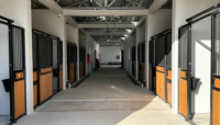 Porte coulissante avant pour box à chevaux, panneau en acier galvanisé avec loquet de sécurité, garantie 5 ans, capacité 12ft*12ft pour écurie