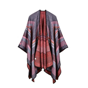 Xuancui — écharpe Double face en <span class=keywords><strong>acrylique</strong></span> pour femmes, châle, couverture chaude, <span class=keywords><strong>Poncho</strong></span> mexicain, de haute qualité, Stock - Product Image 4