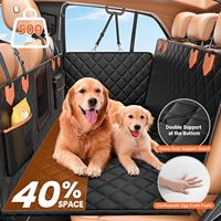 Housse de siège pour chien pour extension de siège arrière, résiste à 500 lb, en tissu Oxford 600D imprimé, antidérapante/étanche pour grands animaux, SUV et berlines