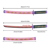 45cm Japonais Anime Demon Slayer Véritable Lame En Acier Inoxydable Kyokokukamusari Kokushibo Katana Épée Jouet
