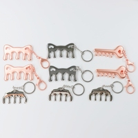 Peigne de massage en alliage de zinc en forme de chat mignon, gratte-tête style chaton, soulagement du stress, acupression, soin des cheveux, cadeau